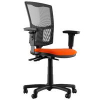 Mia Fabric 3 Lever Task Chair Orange 1D Adjustable Arms