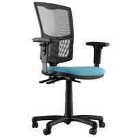 Mia Fabric 2 Lever Task Chair Light Blue No Arms