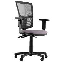 Mia Fabric 3 Lever Task Chair Grey 1D Adjustable Arms