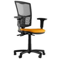 Mia Faux Leather 3 Lever Task Chair Orange No Arms