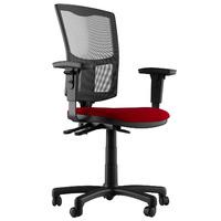 Mia Fabric 2 Lever Task Chair Burgundy 1D Adjustable Arms