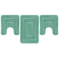 Microfibre Supersoft Bath Mat, 3-Piece Set, Aqua, Microfibre