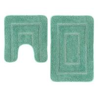 microfibre supersoft bath mat 2 piece set aqua microfibre