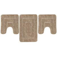 microfibre supersoft bath mat 3 piece set taupe microfibre