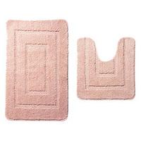 Microfibre Supersoft Bath Mat, 2-Piece Set, Pink, Microfibre