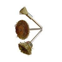 minitool 3 piece brass brush set silver