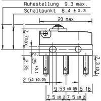 Microswitch 250 Vac 10 A 1 x On/(On) Cherry Switches DC2C-L1AA momentary 1 pc(s)