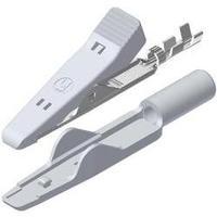 Mini Alligator Clip, White, Crimp, 60V, SKS Hirschmann MA 1 930318107