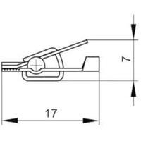 Mini alligator clamp White Max. clamping range: 1 mm Length: 17 mm SKS Hirschmann AGF 1 1 pc(s)