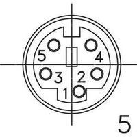 Mini DIN connector Socket, straight Number of pins: 5 Black BKL Electronic 204011 1 pc(s)