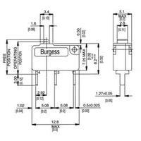 microswitch 250 vac 5 a 1 x onon burgess f5t8ul ip40 momentary 1 pcs