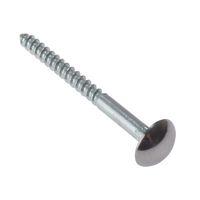 Mirror Screw Chrome Domed Top Slotted CSK ST ZP 3/4in x 8 Bag 10