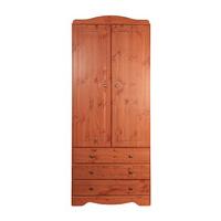 milford 2 door 3 drawer wardrobe cherry red