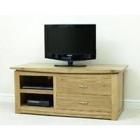 Milan Solid Oak Widescreen TV & DVD Cabinet