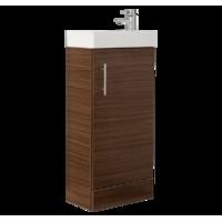 Mini iSpace 400mm Cloakroom Unit - Walnut