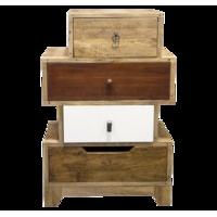 milton vintage staggered 4 drawer chest