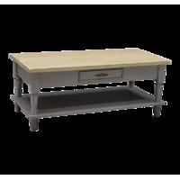 Minister 2 Drawer Coffee Table with Shelf