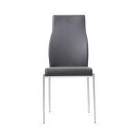 Milan High Back Leather Dining Chair Brown