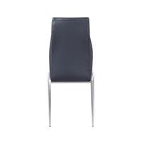 Milan High Back Leather Dining Chair Black