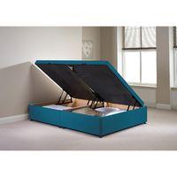 Millbank Ottoman Divan Bed Frame Teal Chenille Fabric Small Single 2ft 6