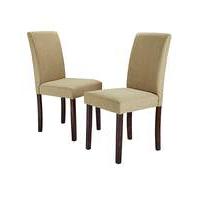 Mia Fabric Pair of Dining Chairs