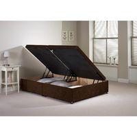 Millbank Ottoman Divan Bed Frame Chocolate Velvet Fabric Single 3ft