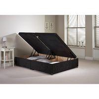 millbank ottoman divan bed frame black velvet fabric king size 5ft