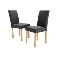 mia fabric pair of dining chairs