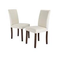 Mia Faux Leather Pair of Dining Chairs