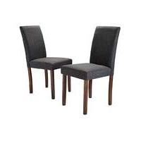 Mia Fabric Pair of Dining Chairs