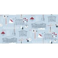 Mini Moderns Wallpapers Festival Bunting , AZDPT014 Blue