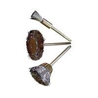 Minitool 3-piece Steel Brush Set, Silver