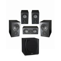 Mission LX-1 5.1 system - 2 pairs of LX-1 LX-C Centre with MS400 Sub in Black