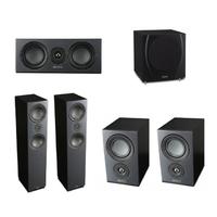 Mission LX-4 5.1 System - 1 Pair of LX-4 1 Pair of LX-1 LX-C Centre with MS400 Sub in Black