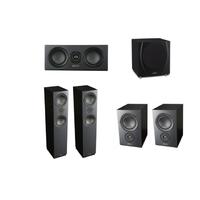 Mission LX-4 5.1 System - 1 Pair of LX-4 1 Pair of LX-2 LX-C Centre with MS400 Sub in Black