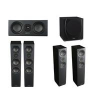Mission LX-5 5.1 System - 1 Pair of LX-5 1 Pair of LX-3 LX-C Centre with MS400 Sub in Black