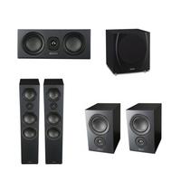 Mission LX-5 5.1 System - 1 Pair of LX-5 1 Pair of LX-2 LX-C Centre with MS400 Sub in Black