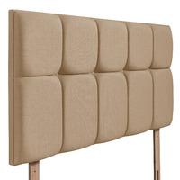 milan upholstered headboard small single oatmeal