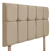 milan upholstered headboard kingsize beige