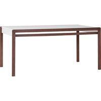 mio dining table in white dark beech effect