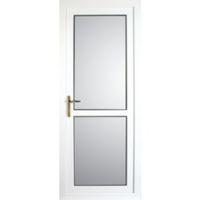 Mid Bar White PVCu Fully Glazed Back Door & Frame Rh (H)2055mm (W)840mm