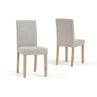 mia cream fabric chairs pair