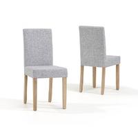 mia grey fabric chairs pair