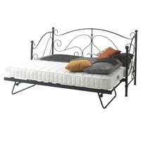 Milan Day Bed with Trundle Single Black