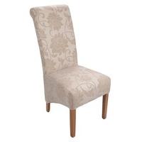 Mia Floral Fabric Roll Back Dining Chairs