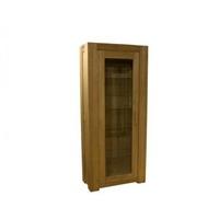 Milan 190cm Oak Glazed Bookcase