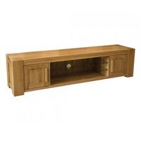 milan 180cm oak tv unit