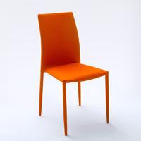 mila upholstered orange dining chair