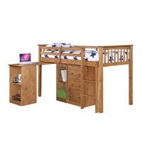 Milli Antique Wax Pine Finish Sleep Station With Pull Out Desk