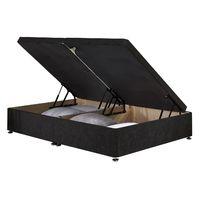 Millbank Ottoman Divan Bed Frame Black Velvet Fabric Single 3ft